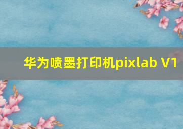 华为喷墨打印机pixlab V1